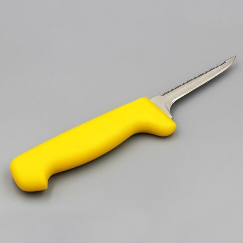 Wiebe Skinner HZ Dual-Sided Hunting Knife – 4" Fixed Blade with Serrated Saw Edge & Wicked Sharp Plain Edge – Full Tang, Ultimate Skinning & Processing Tool for Big Game, Deer in Kuwait