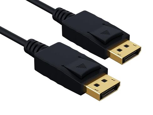 CableLeader كابل DisplayPort ممتاز مطلي بالذهب بطول 3 أقدام إلى DisplayPort ذكر إلى ذكر مع مزلاج، 4K Ultra HD مع صوت، 28 AWG، للشاشة، وبطاقة الرسومات، والتلفزيون والكمبيوتر المحمول، أسود in Saudi Arabia