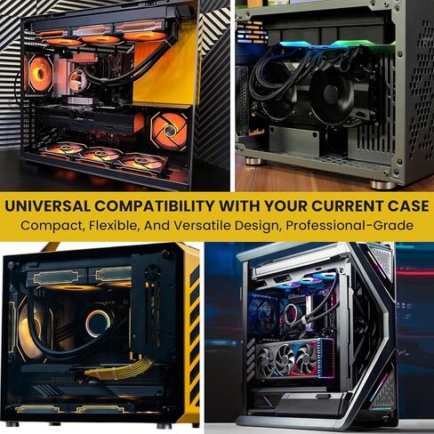 1 مجموعة دعم GPU | حامل بطاقة رسوميات قابل للتعديل لمراوح 12 سم و14 سم | هيكل حديدي 0.24-3.78 بوصة | يناسب حوامل بطاقة الفيديو الرأسية/الأفقية in Kuwait