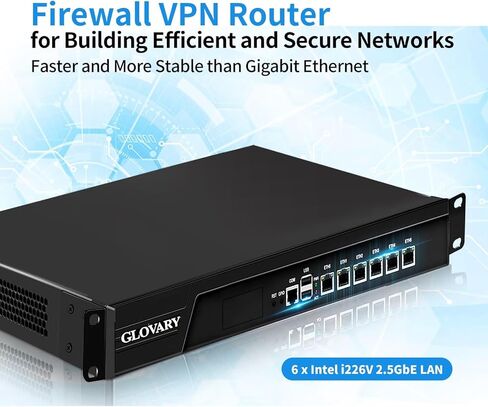 1U Rackmount Firewall i5 3320M، 6 x i226V 2.5GbE LAN OPNsense Hardware، U6، AES-NI، 8 جيجا رام 128 جيجا SSD، جهاز توجيه مختبر منزلي 19 بوصة، جهاز جدار حماية الشبكة، VGA، COM in Kuwait
