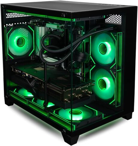Panorama RTX 5070 TI، 24-Core Ultra 9 285K، ذاكرة الوصول العشوائي DDR5 سعة 32 جيجابايت، 2x1 تيرابايت Gen4 SSD، كمبيوتر مكتبي للألعاب مبرد سائل مع Windows 11 Pro، ضمان لمدة 3 سنوات، لوحة مفاتيح RGB + ماوس، شبكة Wi-Fi داخلية 6E، 3X DP وHDMI in Kuwait
