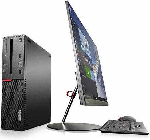 Lenovo ThinkCentre M800 SFF Desktop Computer Package, Intel Core i5 6500 3.2GHz, 16GB RAM, 512GB SSD, Dual KOORUI 24 Inch Monitors,WiFi,Bluetooth,Wireless Keyboard Mouse,HDMI (Renewed) in Saudi Arabia