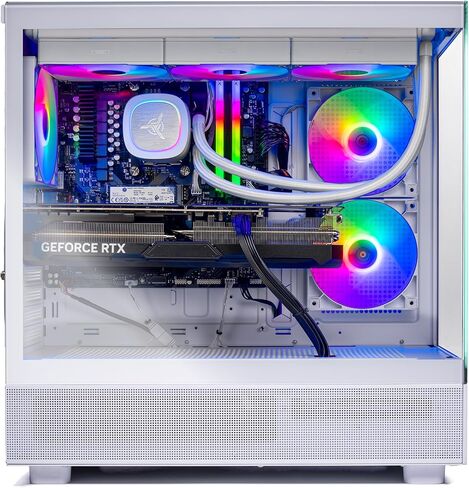كمبيوتر سطح المكتب Skytech Azure للألعاب، Ryzen 7 7800X3D 4.2 جيجا هرتز (5 جيجا هرتز Turbo Boost)، NVIDIA RTX 5070 Ti 16 جيجا GDDR7، 1 تيرابايت Gen4 SSD، 32 جيجا DDR5 RAM 6000 RGB، 850 وات ذهبي ATX 3.0 PSU، 360 مم ARGB AIO، واي فاي، ويندوز 11 in Kuwait