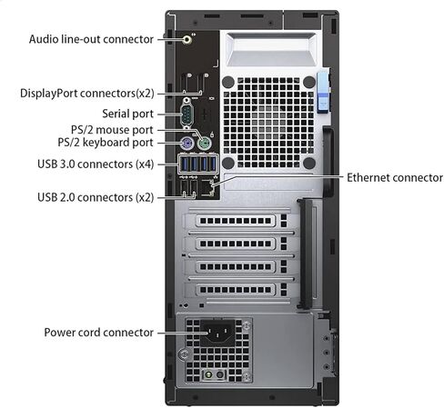 Dell OptiPlex 7040 Tower Desktop Computer PC, Core i5-6500, 8GB RAM, 256GB SSD, USB WiFi, USB Bluetooth, Mouse and Keyboard, Windows 11 Pro (Renewed) in Kuwait