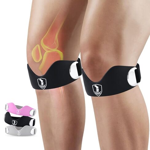 Patellar tendon support strap2 Pack, helps protect knee support for hiking, soccer, basketball, running, jumping, tennis, cycling ,Volleyball and squats， providing additional support during exercise black in Saudi Arabia