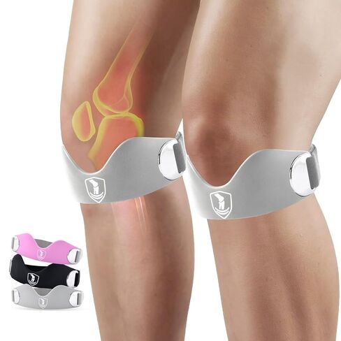 Patellar tendon support strap2 Pack, helps protect knee support for hiking, soccer, basketball, running, jumping, tennis, cycling ,Volleyball and squats， providing additional support during exercise black in Saudi Arabia