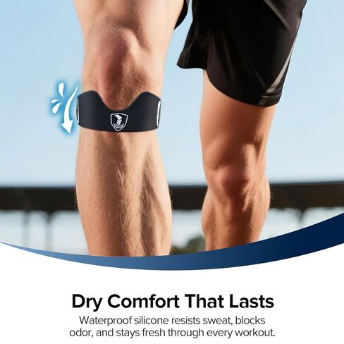 Patellar tendon support strap2 Pack, helps protect knee support for hiking, soccer, basketball, running, jumping, tennis, cycling ,Volleyball and squats， providing additional support during exercise black in Saudi Arabia