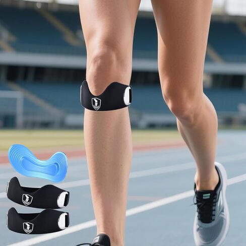 Patellar tendon support strap2 Pack, helps protect knee support for hiking, soccer, basketball, running, jumping, tennis, cycling ,Volleyball and squats， providing additional support during exercise black in Saudi Arabia