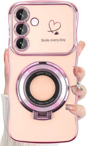 حافظة DAKORIE لهاتف Samsung Galaxy S25 FE مع مسند وغطاء واقٍ Love S25 FE لهاتف Galaxy S25 FE 5G 2025 Women - أرجواني داكن in Saudi Arabia