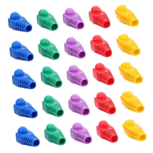 100pcs Protective Ethernet Cable Covers Boot Sleeves Strain Relief Cable Connectors Guards in Saudi Arabia