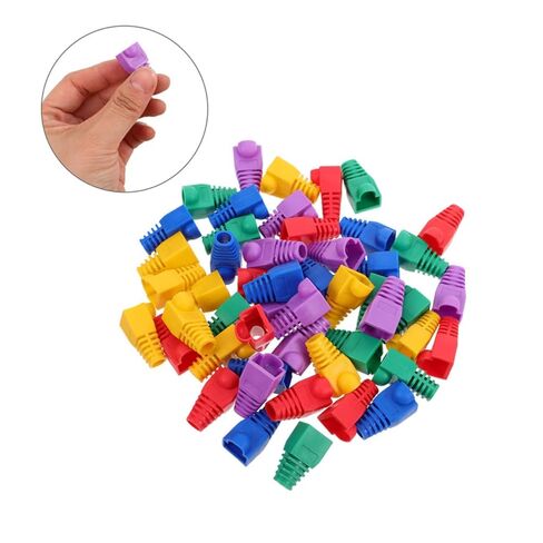 100pcs Protective Ethernet Cable Covers Boot Sleeves Strain Relief Cable Connectors Guards in Saudi Arabia