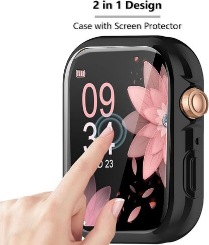 [2-Pack] Screen Protector & Case Compatible with KACUBAKU/AKUMAKA/DEKELIFE G39, Soft TPU Plated Case All-Around Protective Screen Full Cover Bumper Compatible for G39 Smart Watch in Saudi Arabia