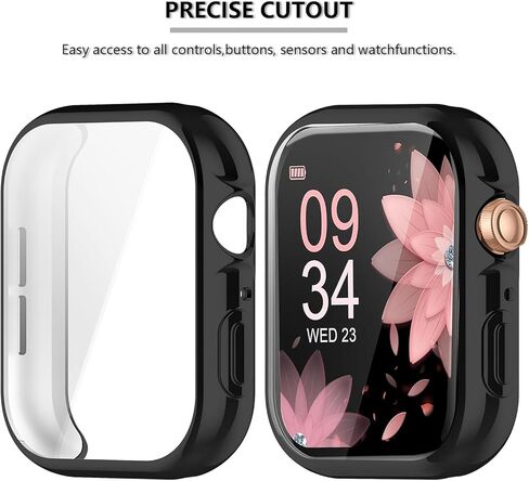 [2-Pack] Screen Protector & Case Compatible with KACUBAKU/AKUMAKA/DEKELIFE G39, Soft TPU Plated Case All-Around Protective Screen Full Cover Bumper Compatible for G39 Smart Watch in Saudi Arabia