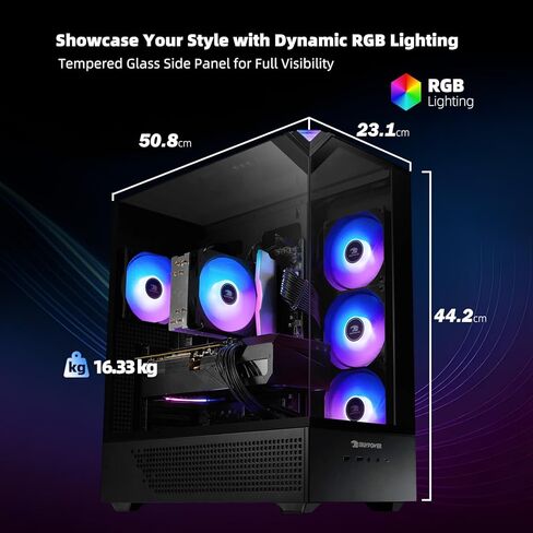 iBUYPOWER Element SE Gaming PC Desktop - AMD Ryzen 7 8700F, NVIDIA GeForce RTX 5060Ti 8GB, 32GB DDR5 RGB RAM, 1TB NVMe SSD, Gaming Keyboard & Mouse, Windows 11 Home in Saudi Arabia