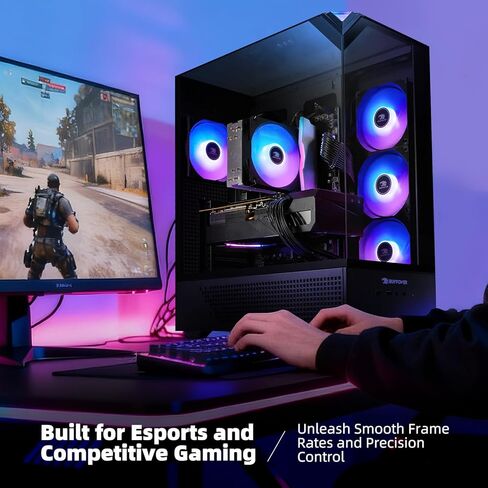iBUYPOWER Element SE Gaming PC Desktop - AMD Ryzen 7 8700F, NVIDIA GeForce RTX 5060Ti 8GB, 32GB DDR5 RGB RAM, 1TB NVMe SSD, Gaming Keyboard & Mouse, Windows 11 Home in Saudi Arabia