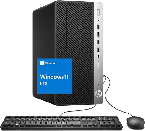 HP ProDesk 600 G3 MT Desktop Computer, Windows 11 Pro PC Tower, Intel Core i5-6500 3.2GHz, 8GB RAM, 500GB, WiFi, BT, Mouse & Keyboard, (Renewed) in Kuwait