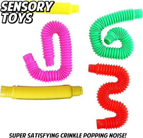 Pop Multi-Color XL Stretch Tubes Sensory Toy for Toddler Kids Learning Toys - 4 Pack in Saudi Arabia