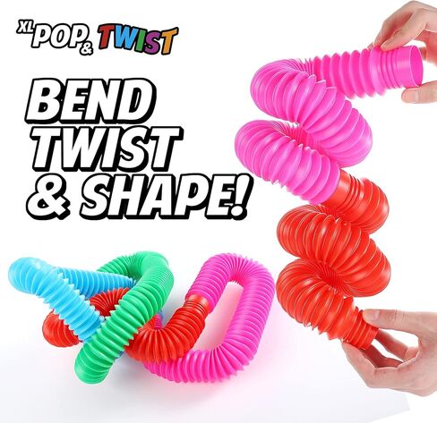 Pop Multi-Color XL Stretch Tubes Sensory Toy for Toddler Kids Learning Toys - 4 Pack in Saudi Arabia