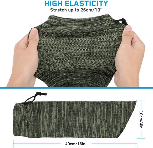 WIOR 6 عبوات من جوارب البندقية، جوارب بندقية متماسكة مقاس 40.64 × 10.16 سم للمسدس / المسدس / المسدس، غطاء حماية من السيليكون المعالج بغطاء بندقية مع إغلاق برباط للصيد والرماية ومضاد للصدأ والرطوبة in Kuwait