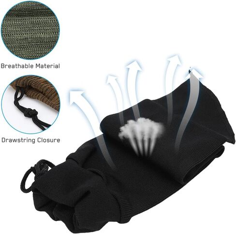 WIOR 6 عبوات من جوارب البندقية، جوارب بندقية متماسكة مقاس 40.64 × 10.16 سم للمسدس / المسدس / المسدس، غطاء حماية من السيليكون المعالج بغطاء بندقية مع إغلاق برباط للصيد والرماية ومضاد للصدأ والرطوبة in Kuwait