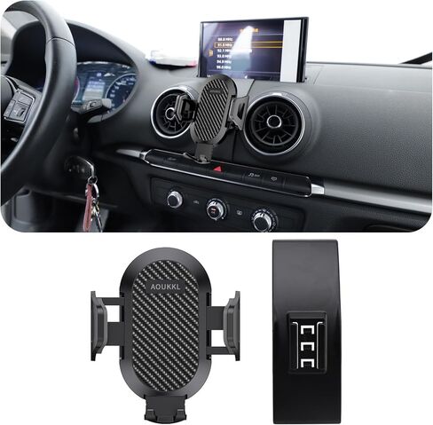 Car Phone Holder Fits for Audi A3 S3 RS3 2014-2020 Accessories,Thick Cases Friendly,Cell Phone Mount for 4.7-7 in Phones,360 Degree Rotation,Easy to Install in Saudi Arabia