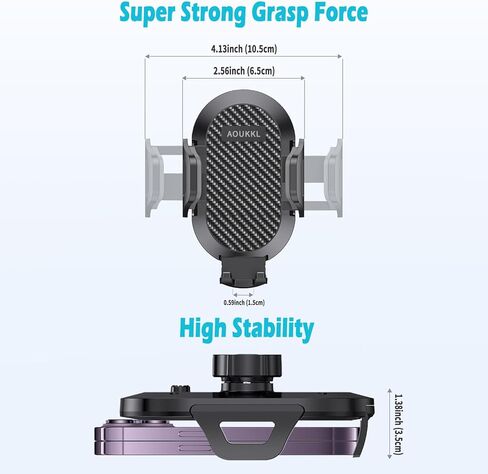 Car Phone Holder Fits for Audi A3 S3 RS3 2014-2020 Accessories,Thick Cases Friendly,Cell Phone Mount for 4.7-7 in Phones,360 Degree Rotation,Easy to Install in Saudi Arabia