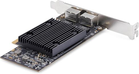 بطاقة شبكة إيثرنت StarTech.com بمنفذين PCIe بسرعة 10 جيجابت، Windows وLinux، مجموعة شرائح BCM57416، 10GBASE-T، بطاقة NIC، TAA in Saudi Arabia