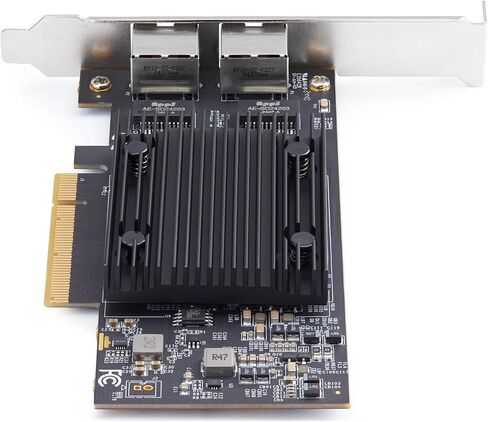 بطاقة شبكة إيثرنت StarTech.com بمنفذين PCIe بسرعة 10 جيجابت، Windows وLinux، مجموعة شرائح BCM57416، 10GBASE-T، بطاقة NIC، TAA in Saudi Arabia