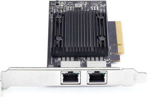بطاقة شبكة إيثرنت StarTech.com بمنفذين PCIe بسرعة 10 جيجابت، Windows وLinux، مجموعة شرائح BCM57416، 10GBASE-T، بطاقة NIC، TAA in Saudi Arabia