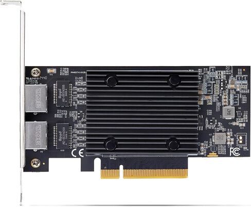 بطاقة شبكة إيثرنت StarTech.com بمنفذين PCIe بسرعة 10 جيجابت، Windows وLinux، مجموعة شرائح BCM57416، 10GBASE-T، بطاقة NIC، TAA in Saudi Arabia
