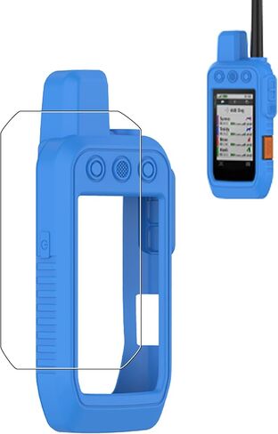 Case for Garmin Alpha 200/200i/300/300i Handheld, FJIASTB Soft Silicone Shockproof Cover with Screen Protector (Orange) in Saudi Arabia