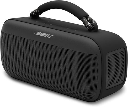 مكبر صوت محمول Bose SoundLink Max، مكبر صوت بلوتوث كبير مقاوم للماء، عمر بطارية يصل إلى 20 ساعة، USB-C، مدخل AUX مدمج 3.5 مم، أسود (متجدد) in Saudi Arabia