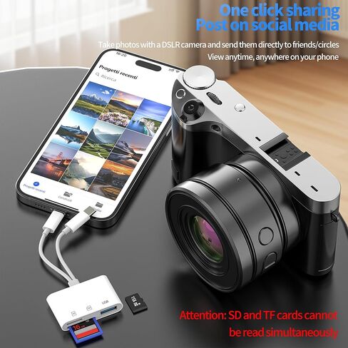 قارئ بطاقة SD لجهاز iPhone 16 محول Lightning USB C (3in2) USB عصا ذاكرة الكاميرا الرقمية لأجهزة Apple لجهاز iPad ملحقات الهاتف محرك فلاش نوع C كابل OTG TF MacBook متوافق مع Samsung in Kuwait