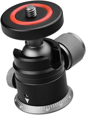Heavy Duty Aluminum Ball Head 360 Degree Panning Camera Mount with 1/4 Screw for DSLR Smartphone 6.6lbs Weight Capacity Small Ball Head Tripod Adapter in Saudi Arabia