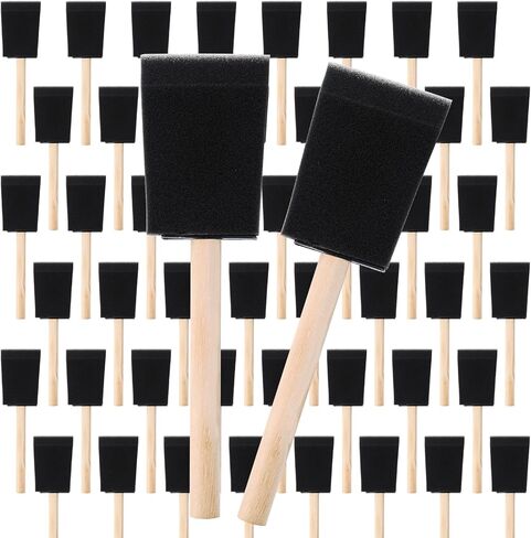 Foam Paint Brushes, 2 Inch, Sponge Paint Brush, Paint Sponges, Detachable Handles, Sponge Brushes Set, Light and Durable, Poly Foam Brushes for Painting, Staining, Varnishing and Art Crafts in Saudi Arabia