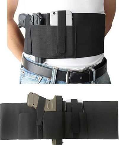 Belly Band Holster, Pistol Holster Belt Holster Waist Concealed Carry Elastic Tactical Belly Band in Saudi Arabia
