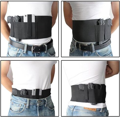 Belly Band Holster, Pistol Holster Belt Holster Waist Concealed Carry Elastic Tactical Belly Band in Saudi Arabia