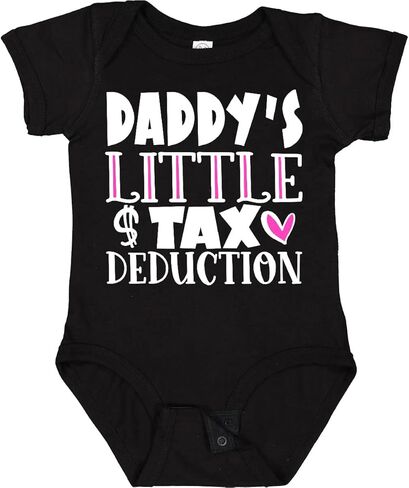 بدلة الأطفال Inktastic Daddy's Little Tax Deduction ذات القلوب الوردية in Kuwait