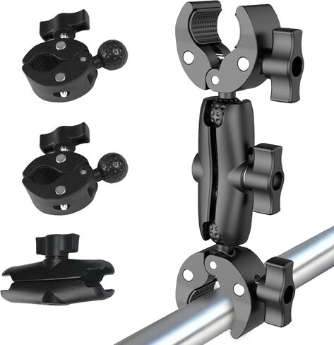 Universal Sports Camera Mount, Double Clamp with 360° Magic Arm, Heavy-Duty Ball Head Mount, for GoPro,360 Stabilizer (Medium) in Saudi Arabia