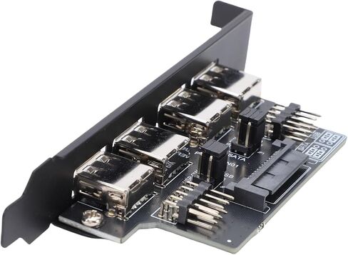 بطاقة محول منفذ Dpofirs Dual 9PIN إلى 4xUSB2.0، تركيب فتحة اللوحة الخلفية PCI، بطاقة توسيع USB للفوز 7 8 10 11 2003، إضافة 4 منافذ USB من النوع A in Saudi Arabia