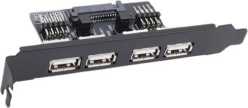 بطاقة محول منفذ Dpofirs Dual 9PIN إلى 4xUSB2.0، تركيب فتحة اللوحة الخلفية PCI، بطاقة توسيع USB للفوز 7 8 10 11 2003، إضافة 4 منافذ USB من النوع A in Saudi Arabia