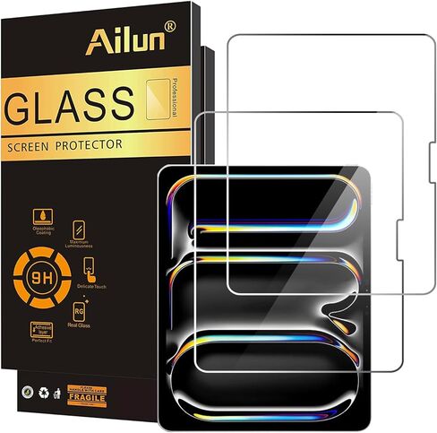 Ailun 2 Pack Screen Protector for iPad Air 13 Inch 2025/2024 7th/6th Gen/Pro13 Inch 2024 2Pack and 2 P Screen Protector for iPad Pro 13 Inch 2024 7th Generation + 2 Pack Camera Lens Protector in Saudi Arabia