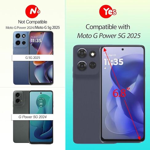 استبدال شاشة لهاتف Motorola Moto G Power 5G 2025 XT2515v XT2515-1XT2515-2 شاشة LCD لهاتف Moto G Power 5G 2025 Incell مجموعة رقمية لشاشة تعمل باللمس (أسود مع إطار) in Kuwait