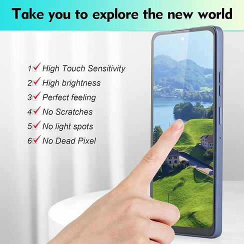 استبدال شاشة لهاتف Motorola Moto G Power 5G 2025 XT2515v XT2515-1XT2515-2 شاشة LCD لهاتف Moto G Power 5G 2025 Incell مجموعة رقمية لشاشة تعمل باللمس (أسود مع إطار) in Kuwait