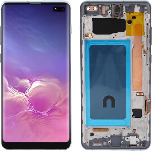 Screen Replacement for S10 Plus SMG975F DS SMG975U G975W G975A 6.4 inch LCD Digital Display Touch Screen Digitizer Assembly Support Fingerprint, with Frame, Repair Tools in Saudi Arabia