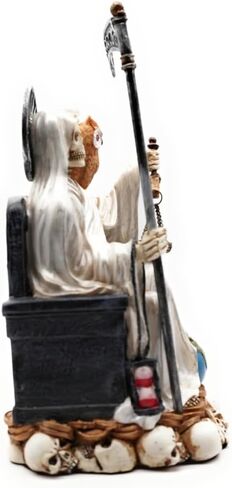 تمثال RUSTIX Santa Muerte، تمثال La Santa Muerte، قديس الموت المقدس، رمز مقدس للحماية والروحانية، ديكور ديني جالس، قطعة مذبح Muerte de la Muerte (متعدد الألوان) in Kuwait