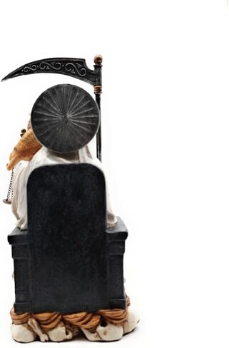 تمثال RUSTIX Santa Muerte، تمثال La Santa Muerte، قديس الموت المقدس، رمز مقدس للحماية والروحانية، ديكور ديني جالس، قطعة مذبح Muerte de la Muerte (متعدد الألوان) in Kuwait