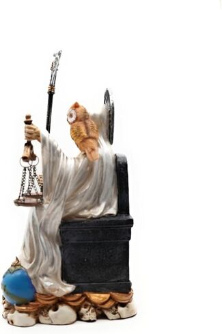 تمثال RUSTIX Santa Muerte، تمثال La Santa Muerte، قديس الموت المقدس، رمز مقدس للحماية والروحانية، ديكور ديني جالس، قطعة مذبح Muerte de la Muerte (متعدد الألوان) in Kuwait