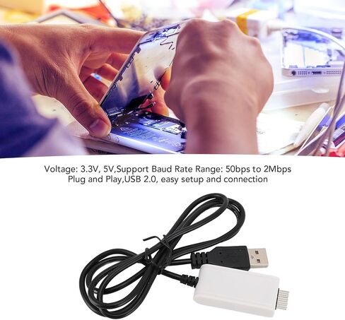Acouto USB إلى UART TTL كابل تسلسلي ذكر STC محول تنزيل متوافق مع كابل التوصيل والتشغيل 7 8 10 لسهولة الاتصالات in Saudi Arabia