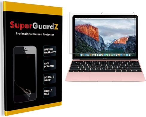 [عبوة من 3 قطع] واقي شاشة لجهاز MacBook 12 بوصة (2015-2017) - SuperGuardZ، فائق الوضوح، مضاد للخدش، مضاد للفقاعات [استبدال مدى الحياة] in Saudi Arabia